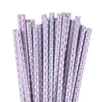 25 τμχ Γοργόνα χάρτινα καλαμάκια πόσιμου άχυρου μιας χρήσης Παιδικές μπομπονιέρες για πάρτι γενεθλίων γοργόνας κάτω από τη θάλασσα Προμήθειες για πάρτι