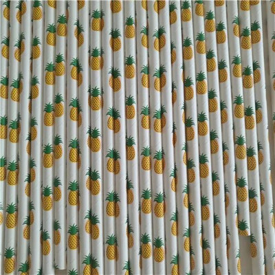 Φρούτα ανανά φράουλα καρπούζι λεμόνι χάρτινα καλαμάκια για διακοσμητικά πάρτι γενεθλίων Γάμου Δημιουργικά καλαμάκια