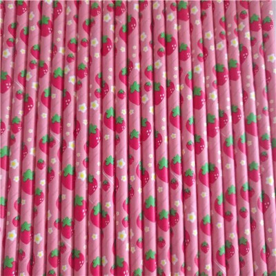 Φρούτα ανανά φράουλα καρπούζι λεμόνι χάρτινα καλαμάκια για διακοσμητικά πάρτι γενεθλίων Γάμου Δημιουργικά καλαμάκια