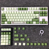 127 Key Cherry προφίλ PBT Keycaps Matcha Πράσινο Ιαπωνικό κάλυμμα πληκτρολογίου για Mx Switch μηχανικό πληκτρολόγιο με βαφή με υπόβαθρο εξάχνωσης καπάκι