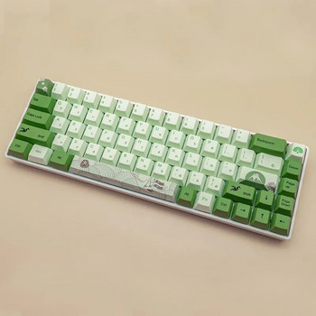 127 Key Cherry προφίλ PBT Keycaps Matcha Πράσινο Ιαπωνικό κάλυμμα πληκτρολογίου για Mx Switch μηχανικό πληκτρολόγιο με βαφή με υπόβαθρο εξάχνωσης καπάκι