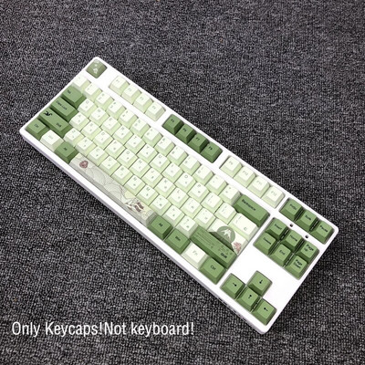 127 Key Cherry προφίλ PBT Keycaps Matcha Πράσινο Ιαπωνικό κάλυμμα πληκτρολογίου για Mx Switch μηχανικό πληκτρολόγιο με βαφή με υπόβαθρο εξάχνωσης καπάκι