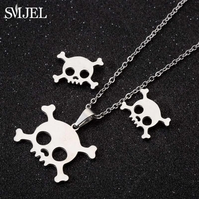 Κρεμαστό κολιέ χειμερινής μόδας Κλειδί Σετ κοσμημάτων από ανοξείδωτο ατσάλι για γυναίκες Δώρο Χριστουγεννιάτικο σκουλαρίκι λουλουδιών νιφάδα χιονιού