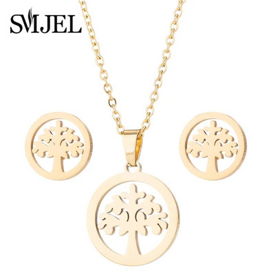 Κρεμαστό κολιέ χειμερινής μόδας Κλειδί Σετ κοσμημάτων από ανοξείδωτο ατσάλι για γυναίκες Δώρο Χριστουγεννιάτικο σκουλαρίκι λουλουδιών νιφάδα χιονιού