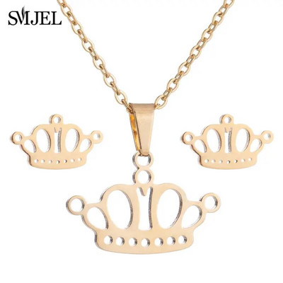 Κρεμαστό κολιέ χειμερινής μόδας Κλειδί Σετ κοσμημάτων από ανοξείδωτο ατσάλι για γυναίκες Δώρο Χριστουγεννιάτικο σκουλαρίκι λουλουδιών νιφάδα χιονιού