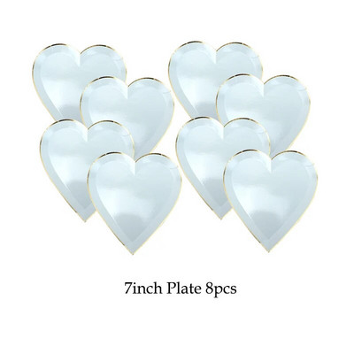 Χρυσό μπλε σερβίτσιο μιας χρήσης Χάρτινα ψάθινα φλιτζάνια Πιάτα Χαρτοπετσέτες Μπομπονιέρες ντους για γενέθλια Διακόσμηση γάμου προμήθειες για πάρτι