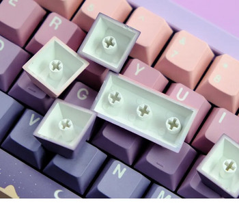 136 клавиша GMK Fairy Tale Keycaps English Cherry Profile PBT 5-side Dye Sublimation Механична клавиатура Keycap за MX Switch