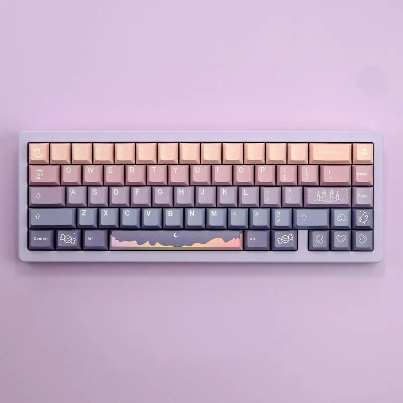136 Πλήκτρα GMK Fairy Tale Keycaps English Cherry Profile PBT 5-side Dye Sublimation Mechanical Keyboard Keyboard for MX Switch