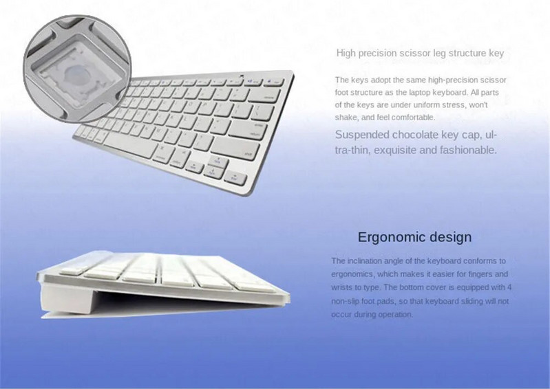 Μίνι ασύρματο πληκτρολόγιο Φορητό Bluetooth Tablet PC Έξυπνο κινητό τηλέφωνο Υπολογιστής DIP 78Key για αξεσουάρ Ipad Αξεσουάρ