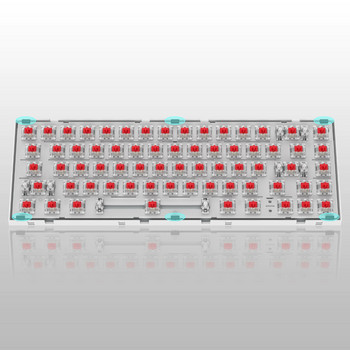 womier 60% жична механична клавиатура, монтирана на уплътнение V-K66 LED подсветка Геймърска клавиатура с клавиши със стрелки Предварително смазани линейни превключватели
