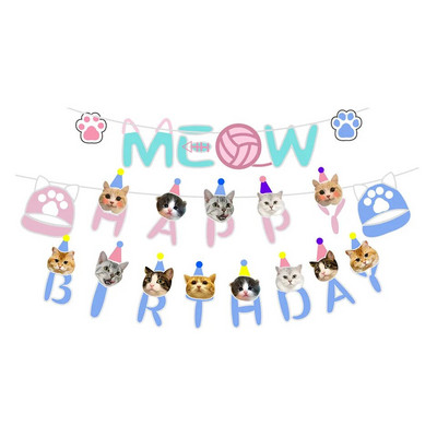 Διακοσμήσεις για πάρτι γενεθλίων κατοικίδιων με θέμα το πόδι της γάτας Είδη για πάρτι με πόδι σκύλου εκτύπωση πανό Χάρτινα πιάτα Κύπελλα χαρτοπετσέτες Επιτραπέζια σκεύη μπαλόνια