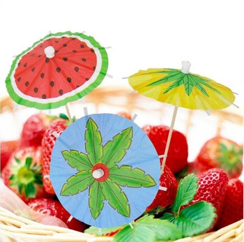 1 Σετ Φρούτα Επιτραπέζια σκεύη μιας χρήσης Χάρτινα Πιάτα Φρούτων Φλιτζάνια για Παιδιά Καλοκαιρινό Πάρτι Πισίνας Προμήθειες διακόσμησης γάμου