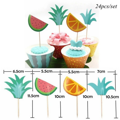 1 Σετ Φρούτα Επιτραπέζια σκεύη μιας χρήσης Χάρτινα Πιάτα Φρούτων Φλιτζάνια για Παιδιά Καλοκαιρινό Πάρτι Πισίνας Προμήθειες διακόσμησης γάμου