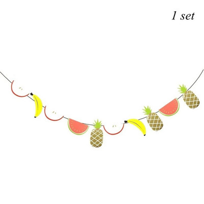 1 Σετ Φρούτα Επιτραπέζια σκεύη μιας χρήσης Χάρτινα Πιάτα Φρούτων Φλιτζάνια για Παιδιά Καλοκαιρινό Πάρτι Πισίνας Προμήθειες διακόσμησης γάμου