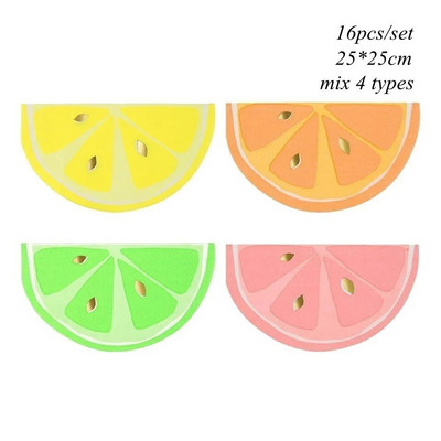 1 Σετ Φρούτα Επιτραπέζια σκεύη μιας χρήσης Χάρτινα Πιάτα Φρούτων Φλιτζάνια για Παιδιά Καλοκαιρινό Πάρτι Πισίνας Προμήθειες διακόσμησης γάμου