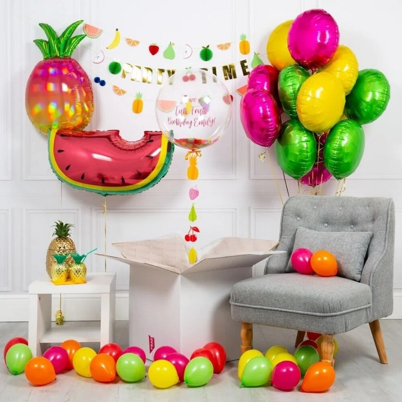 1 Σετ Φρούτα Επιτραπέζια σκεύη μιας χρήσης Χάρτινα Πιάτα Φρούτων Φλιτζάνια για Παιδιά Καλοκαιρινό Πάρτι Πισίνας Προμήθειες διακόσμησης γάμου