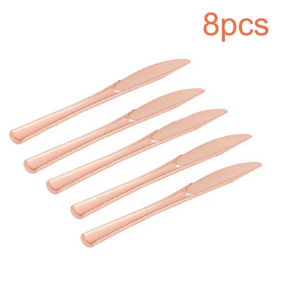 8Guests Rose Gold 30-aastane ühekordselt kasutatavate lauanõude komplekt 30-aastase lauakattega pabertaldrikud 30 naise 30. sünnipäeva peokaunistus