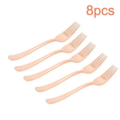 8Guests Rose Gold 30-aastane ühekordselt kasutatavate lauanõude komplekt 30-aastase lauakattega pabertaldrikud 30 naise 30. sünnipäeva peokaunistus