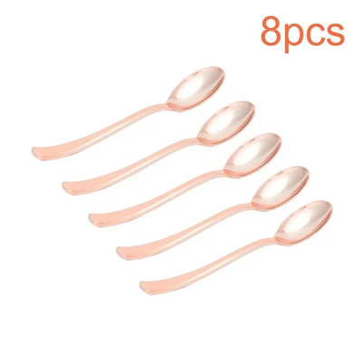 8Guests Rose Gold 30-aastane ühekordselt kasutatavate lauanõude komplekt 30-aastase lauakattega pabertaldrikud 30 naise 30. sünnipäeva peokaunistus