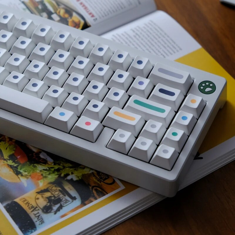 GMK 129Keys Dots Keycaps PBT Dye Sublimation Cherry Profile Key για MX Switch Mechanical Gaming Mechanical Keyboard