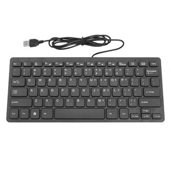 K1000 Супер тънка USB мини мултимедийна кабелна клавиатура 78 клавиша Kaypad за лаптоп