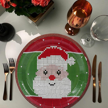 Коледен лос, грозен пуловер Тема парти Посуда за еднократна употреба Хартиени чинии Салфетки Чаша Коледен декор за дома 2023 Нова година 2024