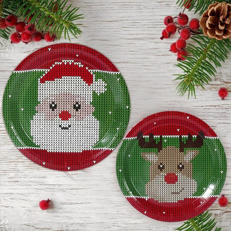 Χριστουγεννιάτικο Άσχημο Πουλόβερ Χριστουγεννιάτικο πάρτι Επιτραπέζιο σκεύος μιας χρήσης Χάρτινα πιάτα Χαρτοπετσέτες Κύπελλο Χριστουγεννιάτικη διακόσμηση για το σπίτι 2023 Πρωτοχρονιά 2024