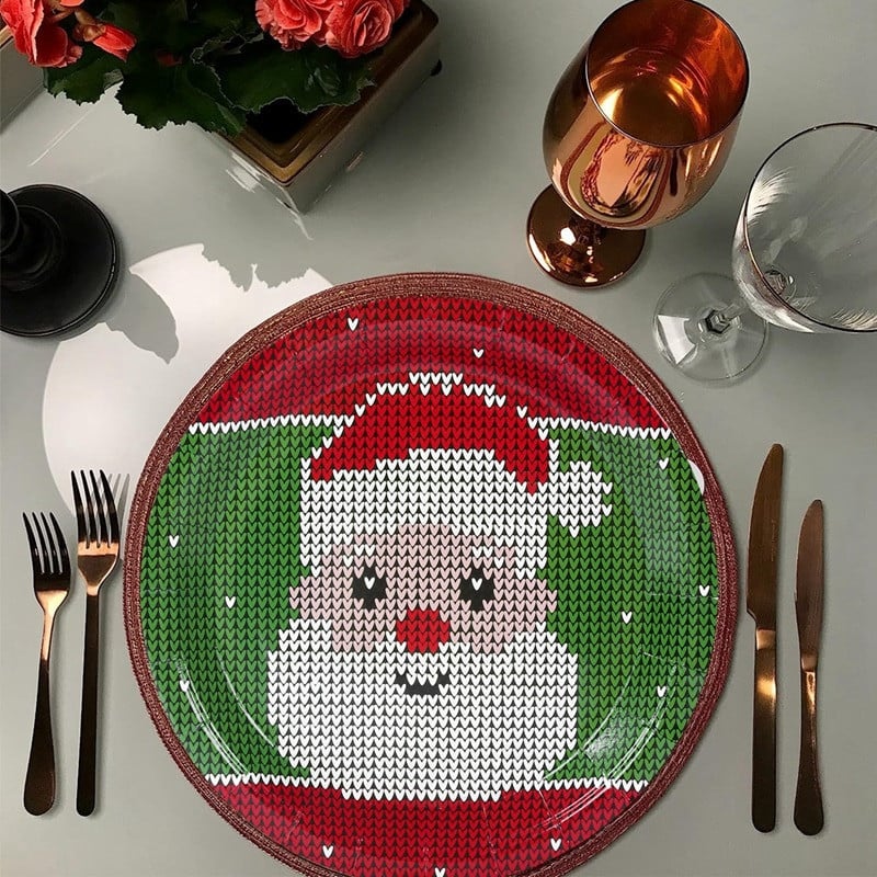 Χριστουγεννιάτικο Άσχημο Πουλόβερ Χριστουγεννιάτικο πάρτι Επιτραπέζιο σκεύος μιας χρήσης Χάρτινα πιάτα Χαρτοπετσέτες Κύπελλο Χριστουγεννιάτικη διακόσμηση για το σπίτι 2023 Πρωτοχρονιά 2024