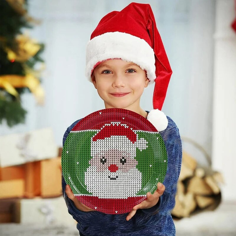 Χριστουγεννιάτικο Άσχημο Πουλόβερ Χριστουγεννιάτικο πάρτι Επιτραπέζιο σκεύος μιας χρήσης Χάρτινα πιάτα Χαρτοπετσέτες Κύπελλο Χριστουγεννιάτικη διακόσμηση για το σπίτι 2023 Πρωτοχρονιά 2024