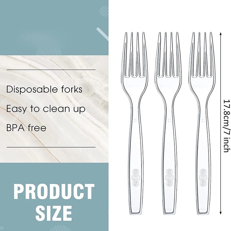 20 τμχ Μεγάλα Πλαστικά Σκεύη Επιτραπέζια σκεύη μιας χρήσης Πιρούνι φρούτων για κέικ τροφίμων για προμήθειες μπάρμπεκιου για πάρτι