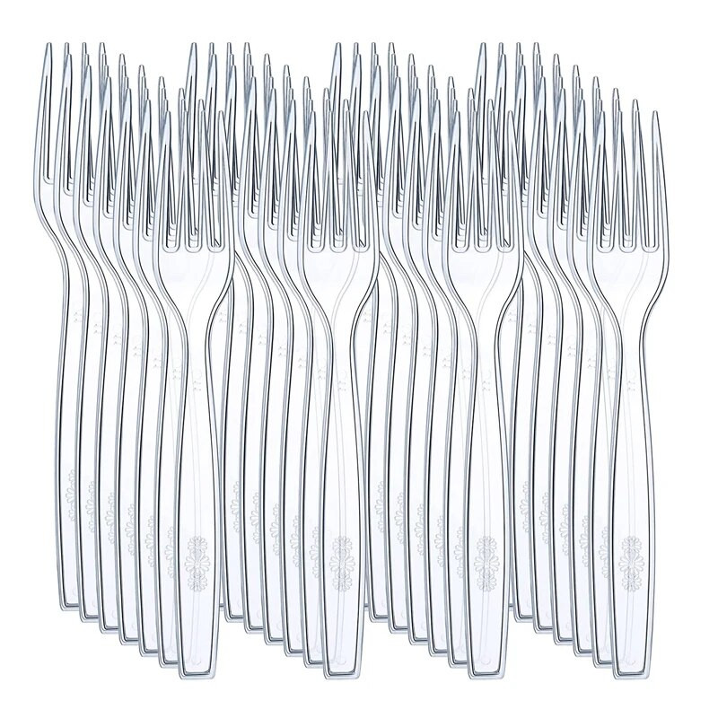 20 τμχ Μεγάλα Πλαστικά Σκεύη Επιτραπέζια σκεύη μιας χρήσης Πιρούνι φρούτων για κέικ τροφίμων για προμήθειες μπάρμπεκιου για πάρτι