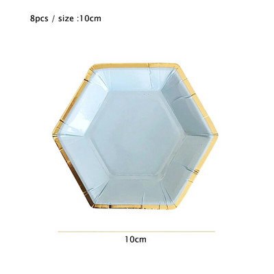 8 τμχ/παρτίδα 10cm Μίνι Χάρτινα Πιάτα Επιτραπέζια σκεύη μιας χρήσης Παιδικό πάρτι γενεθλίων Διακόσμηση γάμου Προμήθειες Μικρά Πιατά Σετ