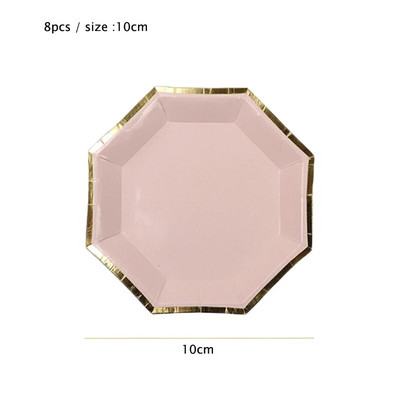 8 τμχ/παρτίδα 10cm Μίνι Χάρτινα Πιάτα Επιτραπέζια σκεύη μιας χρήσης Παιδικό πάρτι γενεθλίων Διακόσμηση γάμου Προμήθειες Μικρά Πιατά Σετ