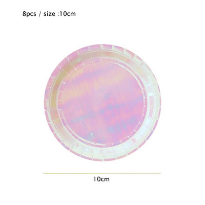 8 τμχ/παρτίδα 10cm Μίνι Χάρτινα Πιάτα Επιτραπέζια σκεύη μιας χρήσης Παιδικό πάρτι γενεθλίων Διακόσμηση γάμου Προμήθειες Μικρά Πιατά Σετ