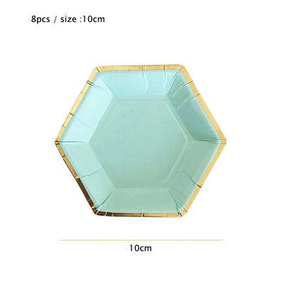 8 τμχ/παρτίδα 10cm Μίνι Χάρτινα Πιάτα Επιτραπέζια σκεύη μιας χρήσης Παιδικό πάρτι γενεθλίων Διακόσμηση γάμου Προμήθειες Μικρά Πιατά Σετ