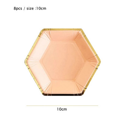 8 τμχ/παρτίδα 10cm Μίνι Χάρτινα Πιάτα Επιτραπέζια σκεύη μιας χρήσης Παιδικό πάρτι γενεθλίων Διακόσμηση γάμου Προμήθειες Μικρά Πιατά Σετ