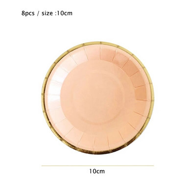 8 τμχ/παρτίδα 10cm Μίνι Χάρτινα Πιάτα Επιτραπέζια σκεύη μιας χρήσης Παιδικό πάρτι γενεθλίων Διακόσμηση γάμου Προμήθειες Μικρά Πιατά Σετ