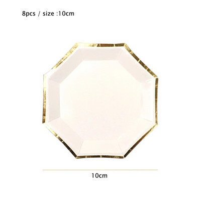8 τμχ/παρτίδα 10cm Μίνι Χάρτινα Πιάτα Επιτραπέζια σκεύη μιας χρήσης Παιδικό πάρτι γενεθλίων Διακόσμηση γάμου Προμήθειες Μικρά Πιατά Σετ