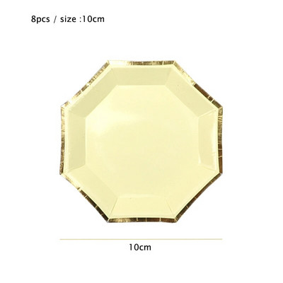 8 τμχ/παρτίδα 10cm Μίνι Χάρτινα Πιάτα Επιτραπέζια σκεύη μιας χρήσης Παιδικό πάρτι γενεθλίων Διακόσμηση γάμου Προμήθειες Μικρά Πιατά Σετ