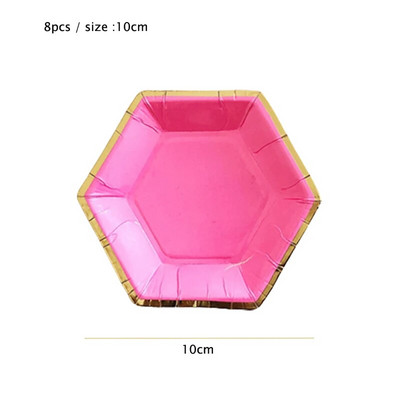 8 τμχ/παρτίδα 10cm Μίνι Χάρτινα Πιάτα Επιτραπέζια σκεύη μιας χρήσης Παιδικό πάρτι γενεθλίων Διακόσμηση γάμου Προμήθειες Μικρά Πιατά Σετ