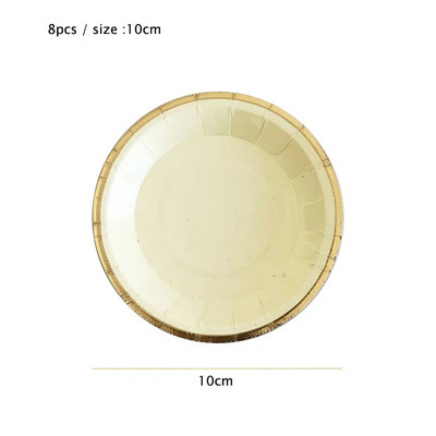 8 τμχ/παρτίδα 10cm Μίνι Χάρτινα Πιάτα Επιτραπέζια σκεύη μιας χρήσης Παιδικό πάρτι γενεθλίων Διακόσμηση γάμου Προμήθειες Μικρά Πιατά Σετ