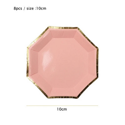 8 τμχ/παρτίδα 10cm Μίνι Χάρτινα Πιάτα Επιτραπέζια σκεύη μιας χρήσης Παιδικό πάρτι γενεθλίων Διακόσμηση γάμου Προμήθειες Μικρά Πιατά Σετ