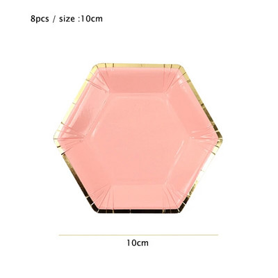 8 τμχ/παρτίδα 10cm Μίνι Χάρτινα Πιάτα Επιτραπέζια σκεύη μιας χρήσης Παιδικό πάρτι γενεθλίων Διακόσμηση γάμου Προμήθειες Μικρά Πιατά Σετ