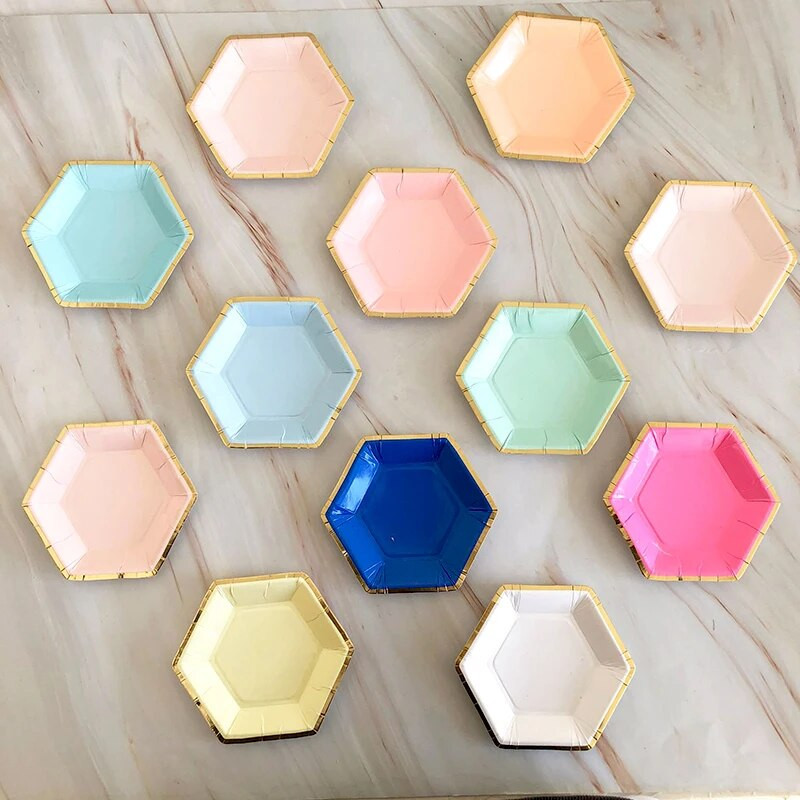 8 τμχ/παρτίδα 10cm Μίνι Χάρτινα Πιάτα Επιτραπέζια σκεύη μιας χρήσης Παιδικό πάρτι γενεθλίων Διακόσμηση γάμου Προμήθειες Μικρά Πιατά Σετ