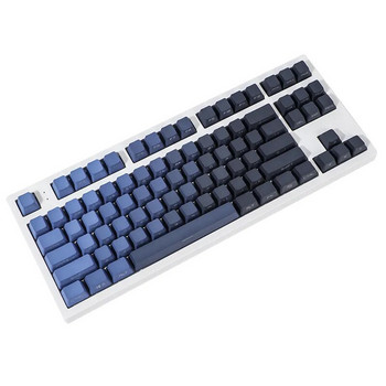 Clear Breeze Тъмно сини градиентни клавишни капачки OEM профил Прозрачна клавишна капачка със задно осветяване PBT странична/горна печатна капачка на клавиша за клавиатура на MX Switch