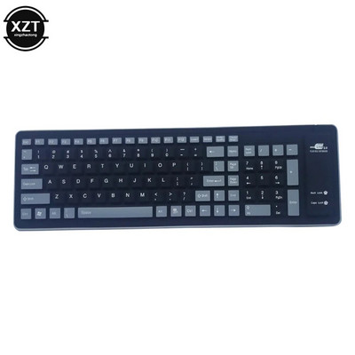 Φορητό αθόρυβο πτυσσόμενο πληκτρολόγιο σιλικόνης 103 πλήκτρων USB Ενσύρματο εύκαμπτο μαλακό αδιάβροχο πληκτρολόγιο Silica Gel για φορητό υπολογιστή