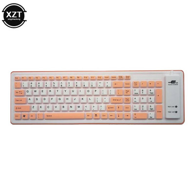 Φορητό αθόρυβο πτυσσόμενο πληκτρολόγιο σιλικόνης 103 πλήκτρων USB Ενσύρματο εύκαμπτο μαλακό αδιάβροχο πληκτρολόγιο Silica Gel για φορητό υπολογιστή