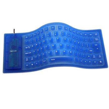 Геймърска клавиатура 85-клавишна силиконова без звук мека клавиатура Сгъваема водоустойчива клавиатура Преносима мини кабелна клавиатура Компютърна клавиатура