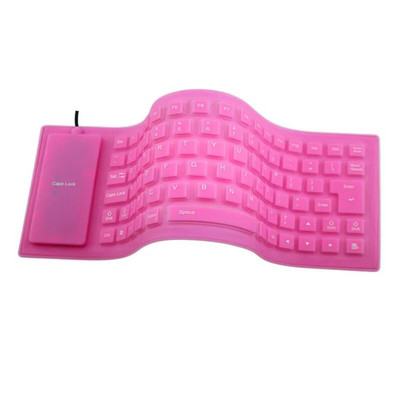 Gaming Keyboard 85-key Silicone Mute Soft Keyboard  Folding Waterproof Keyboard Portable Mini Wired Keyboard Computer Keyboard