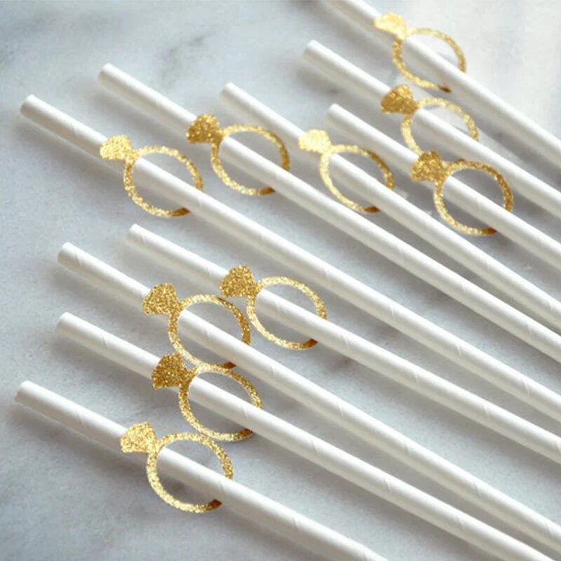 10 tk kullast pruudi dušiõlest kullast sõrmust täis valgest paberist peokõrred Teemantkõrred pulmadeks pruudi dušipeo tarvikud